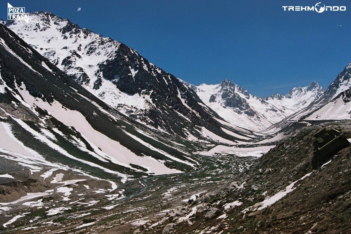 Droga przy tunelu Salang. Droga przy tunelu Salang.