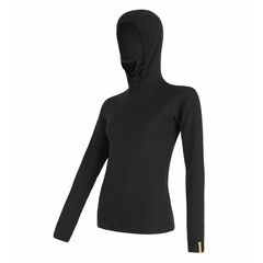 SENSOR -  bluza z kapturem damska MERINO DF black