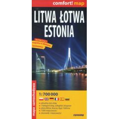 ExpressMap - Litwa Łotwa Estonia, 1:700 000