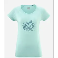 Inspirujący wzór i wyjątkowa wygoda - Koszulka damska z domieszką wełny merino Millet Imja Wool Print z kolekcji sklepu góskiego Trekmondo.pl