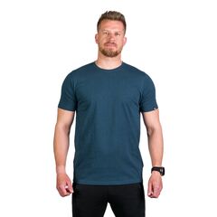T-shirt męski z bawełny organicznej Northfinder Treton - Ink Blue, Rozmiar: S