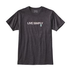 T-shirt męski Live Simply Fin Cotton/Poly BLK Patagonia, Rozmiar: S