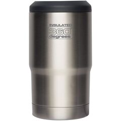 360 DEGREES Butelka na zimne napoje Vacuum Insulated Beer Cozy srebrna