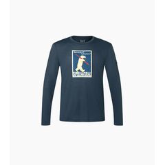 Super.Natural koszulka męska merino LS Skiatore granatowa, Rozmiar: M