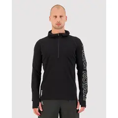 Mons Royale koszulka męska Temple Merino Long Sleeve Hood Black, Rozmiar: XL