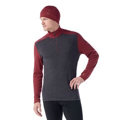 Smartwool koszulka męska M'S Classic Thermal Merino Base Layer 1/4 Zip charcoal/currant, Rozmiar: M