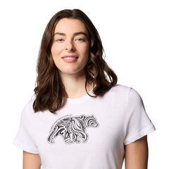 Columbia T-shirt damski Ruby Springs Graphic Fitted SS White, Bearly Swirl, Rozmiar: XS