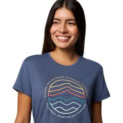 Columbia koszulka damska Sloan Ridge Graphic SS Tee - Nocturnal, Find Your Trail, Rozmiar: XS