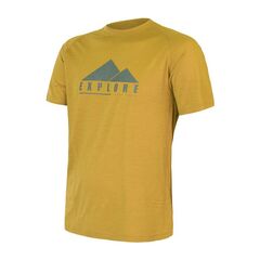 Sensor T-shirt męski Merino Air PT Tee SS mustard Explore, Rozmiar: XXL