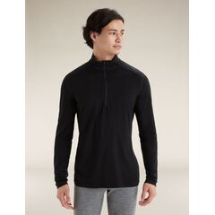 Icebreaker - Koszulka męska merino 200 Oasis LS Half Zip - Black, Rozmiar: L