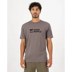 Mons Royale - T-shirt męski Icon Merino Classic T-Shirt - Iron, Rozmiar: M