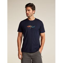 Icebreaker koszulka męska Merino 150 Tech Lite SS T-Shirt Slimey Salamander - midnight navy, Rozmiar: XXL