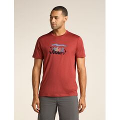 Icebreaker koszulka męska Merino 150 Tech Lite SS T-Shirt Hike Together - jasper, Rozmiar: S