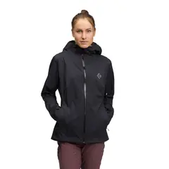 Black Diamond - Kurtka przeciwdeszczowa damska W Fineline Stretch Shell Jacket - Black, Rozmiar: XS
