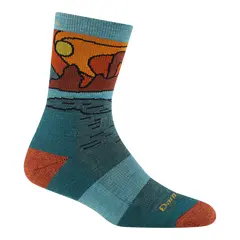 Darn Tough - skarpetki damskie Celeste Micro Crew Midweight with Cushion - Teal, Rozmiar: S (35-37.5)