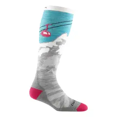 Darn Tough - skarpety narciarskie damskie Yeti OTC Midweight with Cushion - Aqua, Rozmiar: S (35-37.5)