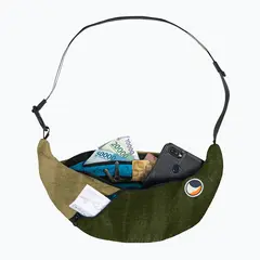 Ticket To The Moon - Torba Upcycled Sling Bag -  Army Green / Brown brak fotki