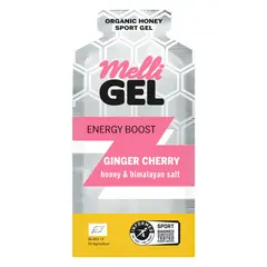 Żel energetyczny Melli Gel 100% BIO - miód organiczny i sól himalajska - Ginger / Cherry