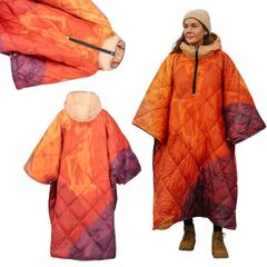 DH Garden - Poncho ocieplane pikowane 145x115 cm - wzór Kanion