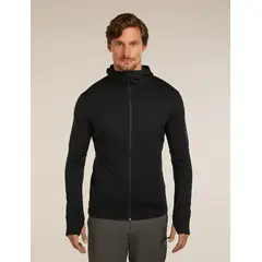 Icebreaker bluza termoaktywna z kapturem Merino 260 Quantum IV LS Zip Hoodie - Black, Rozmiar: L