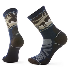 Smartwool skarpety unisex Hike Light Cushion Mountain Moose Crew Socks - deep navy, Rozmiar: S (34-37)