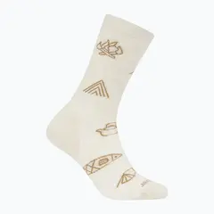 Icebreaker skarpetki merino damskie W Ultralight Crew Camp Essentials - ecru heather/sand, Rozmiar: M (38-40)