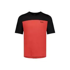 Mons Royale - T-shirt męski Diversion Merino Bike Jersey SS - Cranberry / Black, Rozmiar: XL