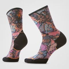 Smartwool skarpety damskie W Trail Run Targeted Cushion Triangle Prism Print Crew Socks - garden pink, Rozmiar: M (38-41)
