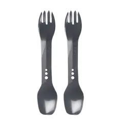 Lifeventure sztućce Ellipse Spork, 2-Pack - Graphite