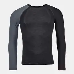 Ortovox Męska koszulka z wełną merino 120 COMP LIGHT LONG SLEEVE M black raven, Rozmiar: L