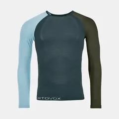 Ortovox Męska koszulka z wełną merino 120 COMP LIGHT LONG SLEEVE M dark arctic grey, Rozmiar: S