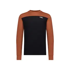 Mons Royale Bluza męska merino Yotei Merino Long Sleeve - Sienna / Black, Rozmiar: M
