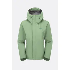 Rab kurtka przeciwdeszczowa damska  Downpour Jacket Wmns - Fig Green, Rozmiar: M