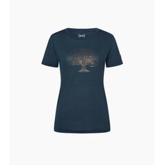 Super.Natural koszulka damska merino Tree of Knowledge Tee - blueberry / copper, Rozmiar: L