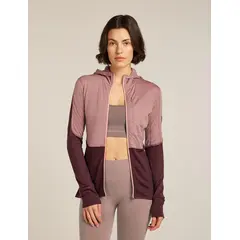 Icebreaker damska bluza z kapturem Merino Blend 200 RealFleece Descender - Summit / Java, Rozmiar: XS