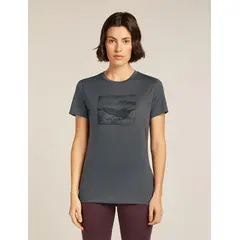 Icebreaker - Koszulka damska merino W 150 Tech Lite III SS Tee Terrain - Obsidian, Rozmiar: L