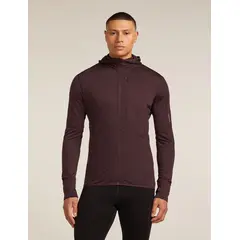 Icebreaker bluza termoaktywna z kapturem Merino 200 RealFleece Descender LS Zip Hoodie - Java, Rozmiar: M