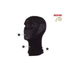 Lasting kominiarka z merino Wukla - czarna, Rozmiar: L/XL