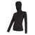 SENSOR -  bluza z kapturem damska MERINO DF black