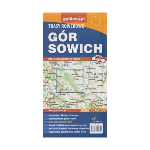 Mapa trasy rowerowe Gór Sowich Galileos