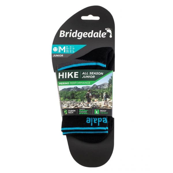 Bridgedale - Skarpety Hike junior grey/black