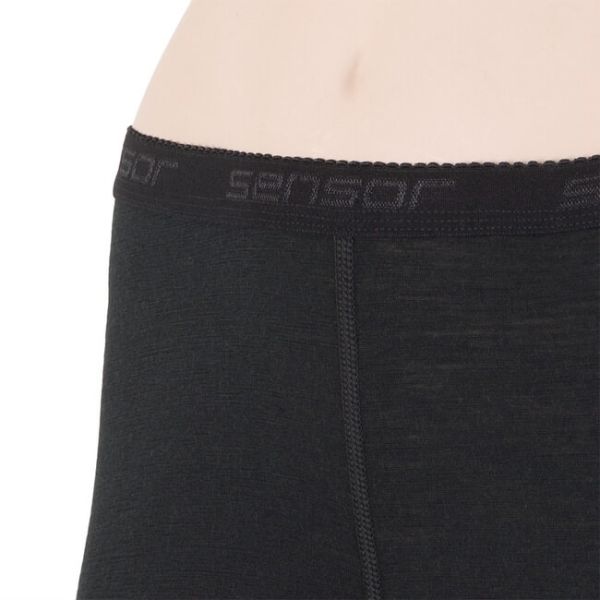 Sensor - Legginsy / getry damskie MERINO ACTIVE czarne