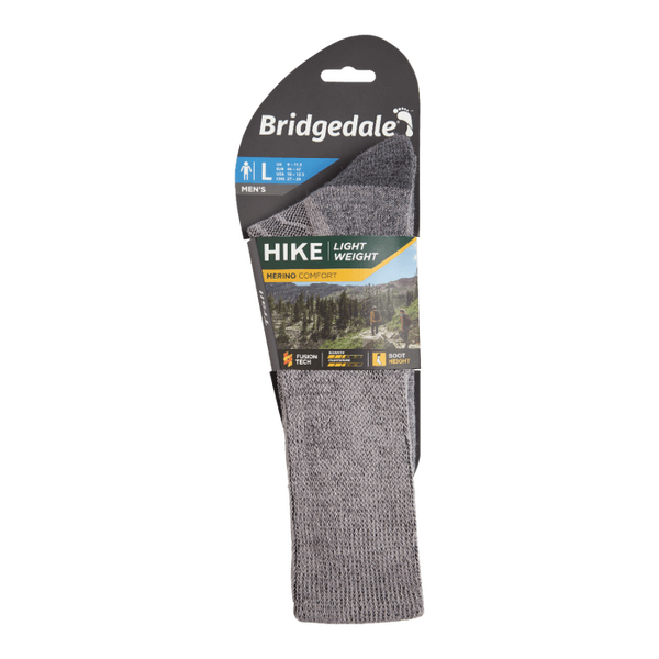 Bridgedale - Skarpety męskie Hike lightweight boot merino comfort grey