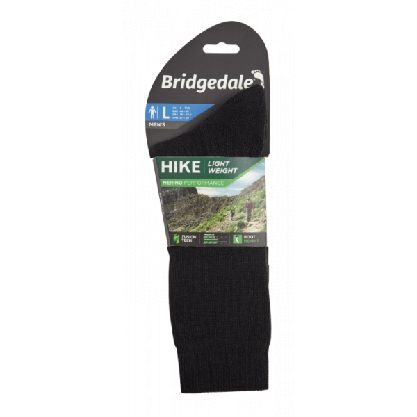 Bridgedale - Skarpety męskie Hike lightweight boot merino performance black