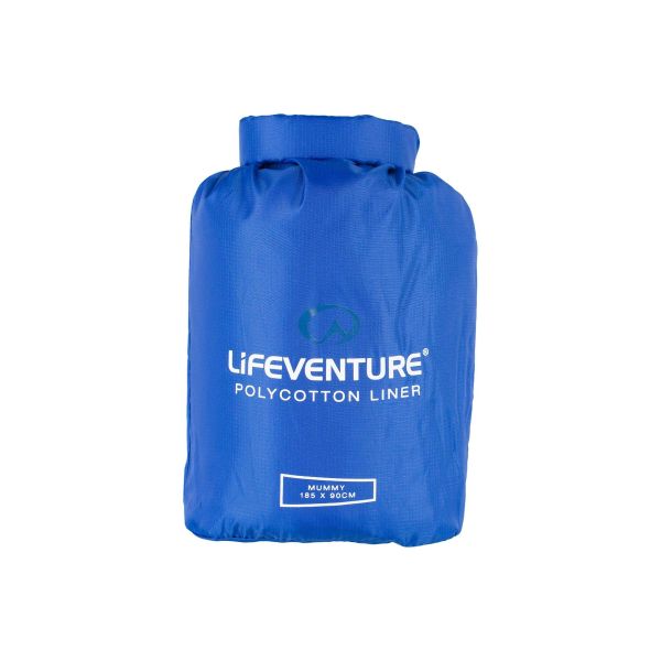 Lifeventure - Wkładka do śpiwora Polycotton Sleeping Bag Liner, kształt mumia Lifeventure, navy