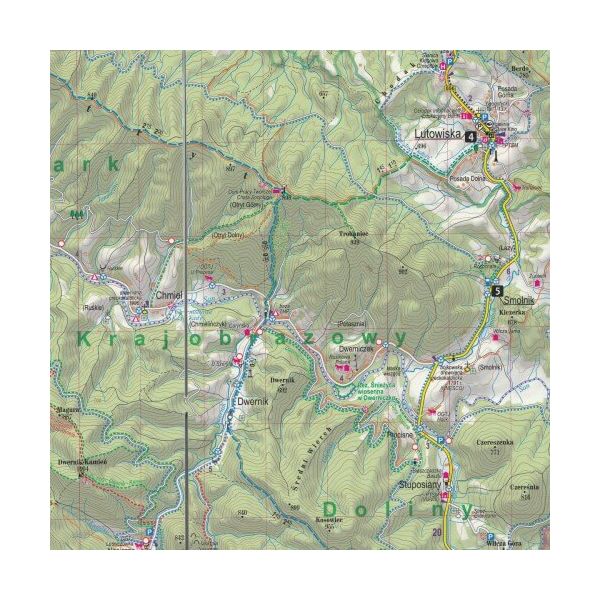 ExpressMap - Mapa Bieszczady 2w1 2019 - laminowana
