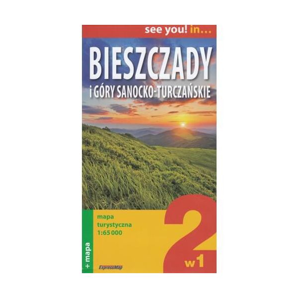 ExpressMap - Przewodnik Bieszczady Beskid Niski 2w1 2019. Góry Sanocko - Turczańskie