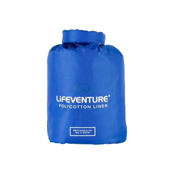 Lifeventure - Wkładka do śpiwora Polycotton Sleeping Bag Liner, kształt prostokątny, navy