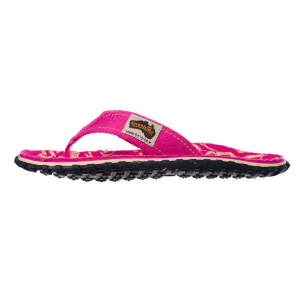 Gumbies - Klapki damskie Islander Canvas Flip-Flops Women pink hibiscus