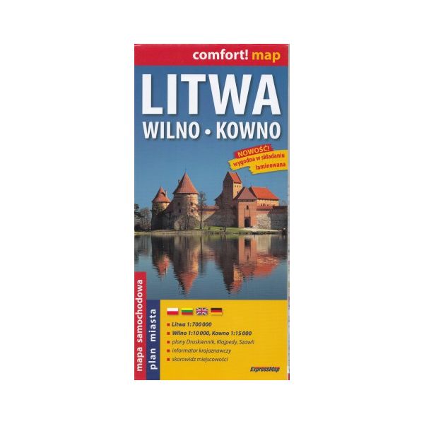 ExpressMap - Litwa Wilno Kowno, 1:700 000